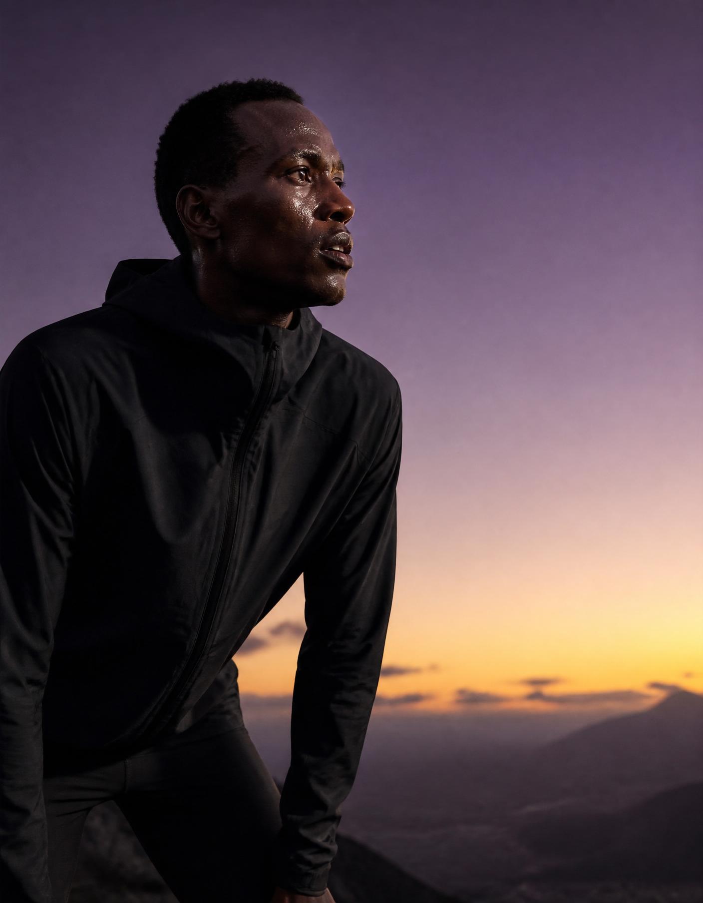 Athlete after a dawn run
